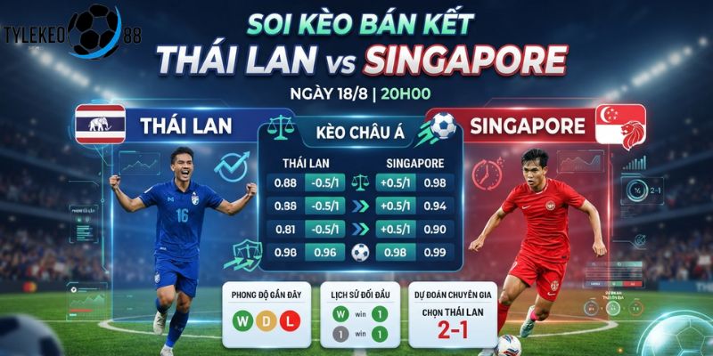 Nhận Định Thái Lan vs Singapore Ngày 18/8, 20h00